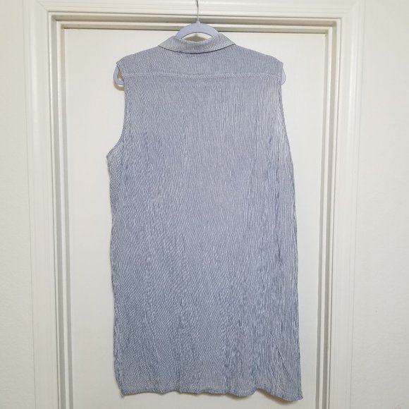 LRL Crushed Cotton Sleeveless Camp Shirt Swim Cover-Up XL - Picture 5 of 13